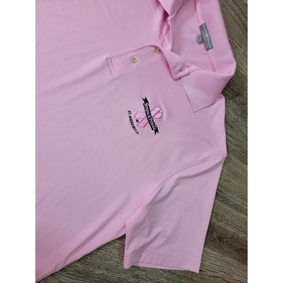 Peter Millar Summer Comfort Men's M Pink Polo Shirt Embroidered* Performance SS - Picture 3 of 10